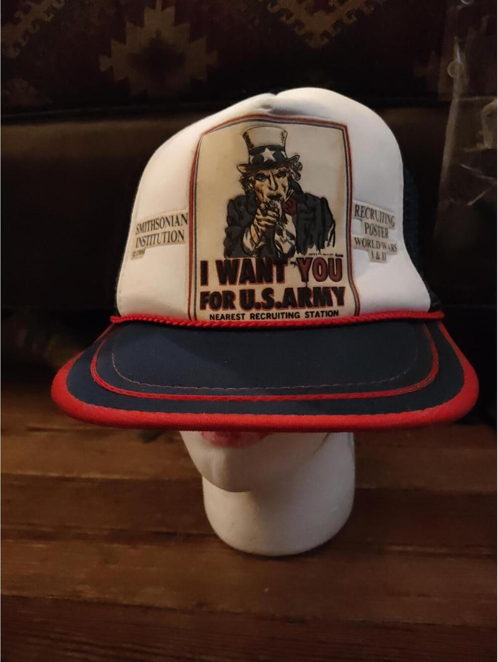 RARE Vintage 1986 Smithsonian WWII army recruit cap